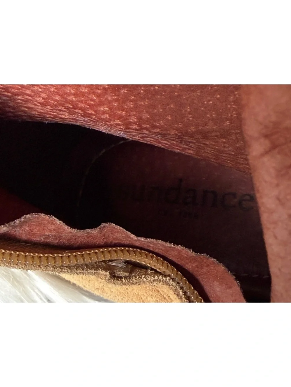 Sundance Tan Suede Knee High Boots with Buckle Detail